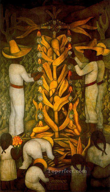 The Maize Festival Diego Rivera Oil Paintings